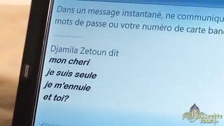 Izgató fiatal arab nőci cidázza a brét