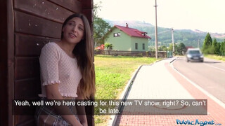 Public Agent - Talia Mint a buszmegállóban kúr