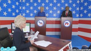 Parker Swayze és Bernie a Trump-Clinton erotikus paródiában